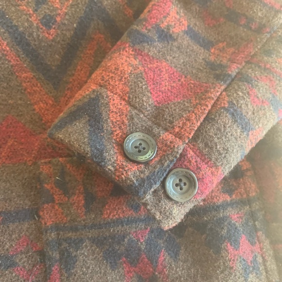 Weatherproof Vintage Aztec Sherpa Lined Jacket Coat Button Down Brown Women’s M - Picture 3 of 10